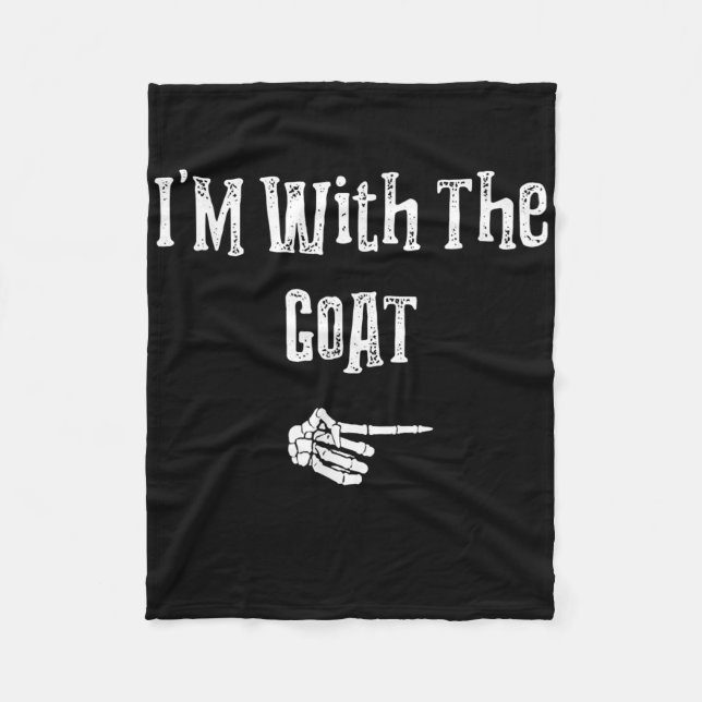 Couverture Polaire I'm With Goat Halloween Costume Funny (Devant)