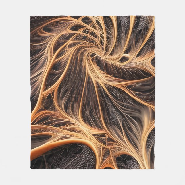 Couverture Polaire Image Abstraite - 3D Fractal, art numérique, braun (Devant)