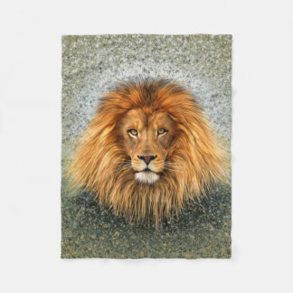 Couverture Polaire Image d'art de peinture de photographie de lion