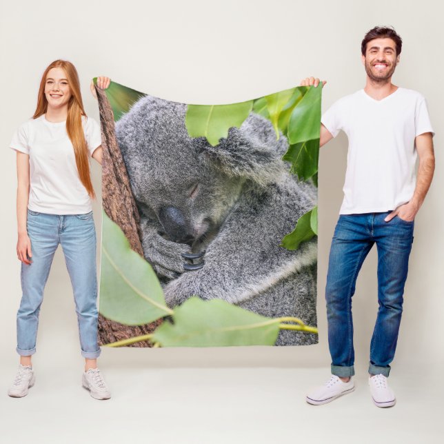 Couverture Polaire Image de koala mignon personnalisé jeté décoratif  (En situation)