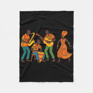 Couverture Polaire Image de musiciens de rue africains célèbre l'Afri