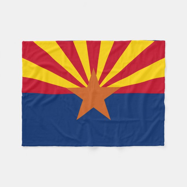 Couverture Polaire Image du drapeau de l'État de l'Arizona (Devant (Horizontal))