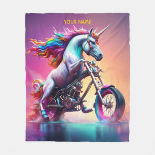 Couverture Polaire Imaginaire Cute Unicorn équitation vélo