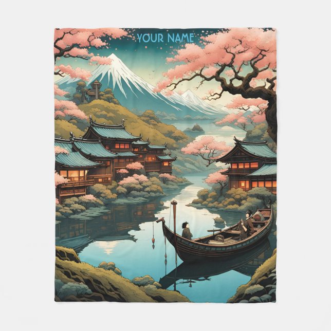 Couverture Polaire Imaginaire Cute Vivid Japanese Antique Village (Devant)