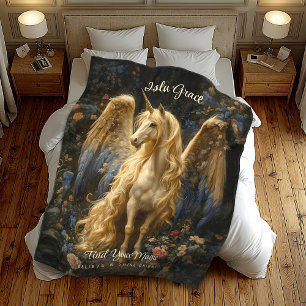 Couverture Polaire Imaginaire de bois de crème vintage Pegasus Unicor