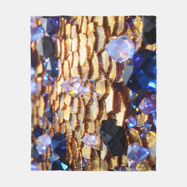 Couverture Polaire Imaginaire de luxe Gemstone Abstrait (Devant)