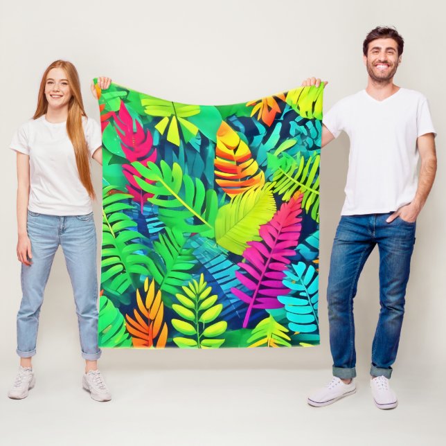 Couverture Polaire Imaginaire de Neon Rainforest (En situation)