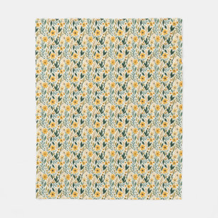 Couverture Polaire Imaginaire floral de Boho