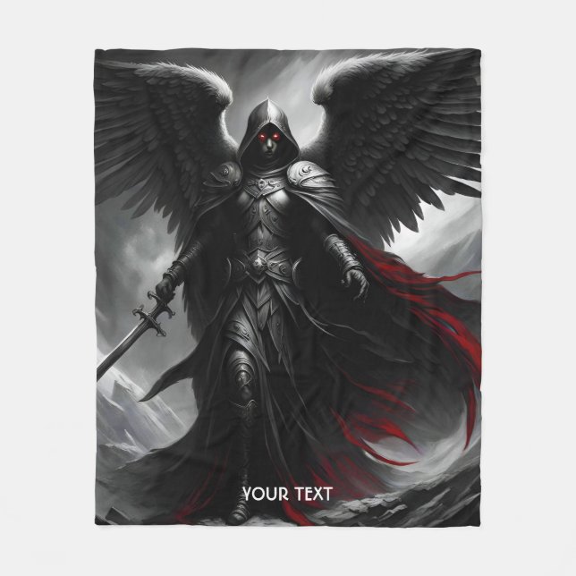Couverture Polaire Imaginaire mignon Vivid Dark Scary Angel (Devant)