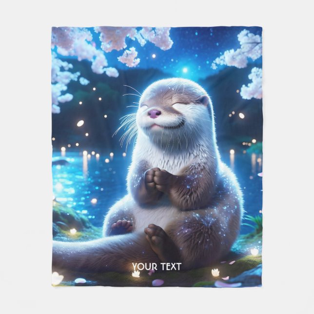 Couverture Polaire Imaginaire Mignonne Bonne Nuit Otter (Devant)