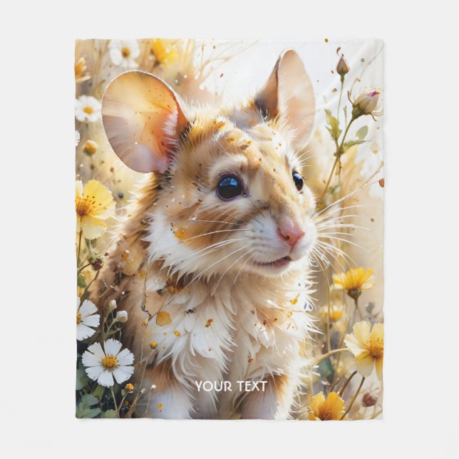 Couverture Polaire Imaginaire Mignonne Curious Mouse Garden (Devant)