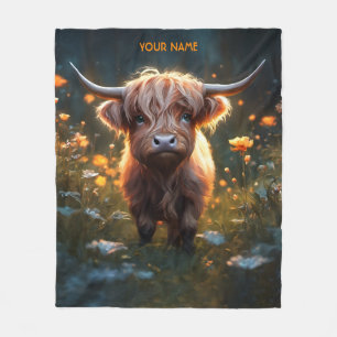 Couverture Polaire Imaginaire Mignonne Highland Baby Cow