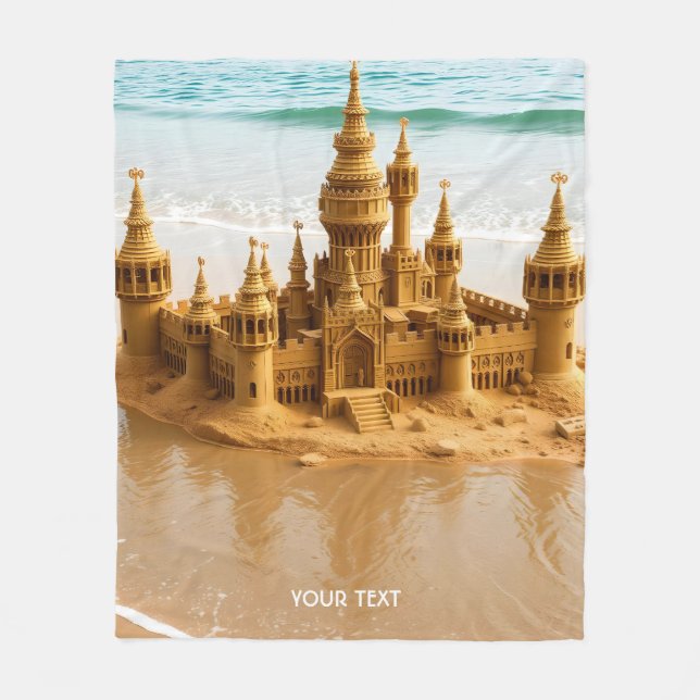 Couverture Polaire Imaginaire plage de sable fin Castle (Devant)