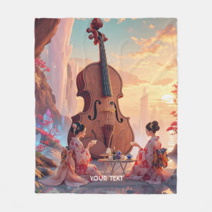 Couverture Polaire Imaginaire Violon mignon Filles Thé