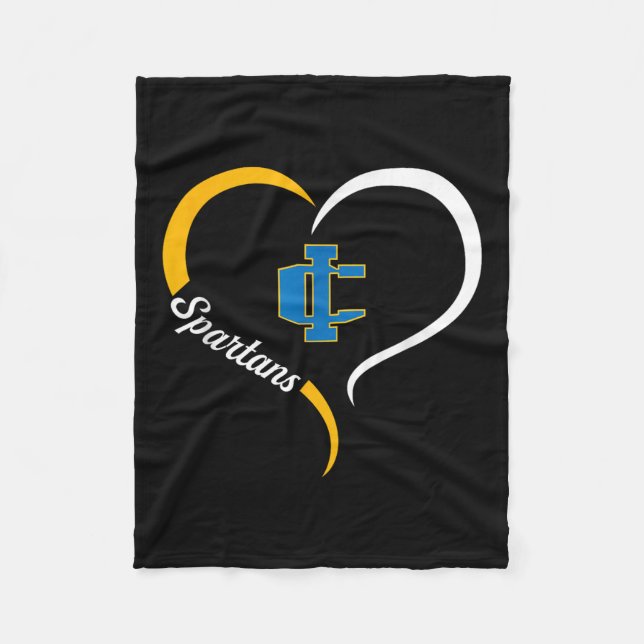 Couverture Polaire Imlay City Spartans Logo Demi-Coeur Slogan Hs (Devant)
