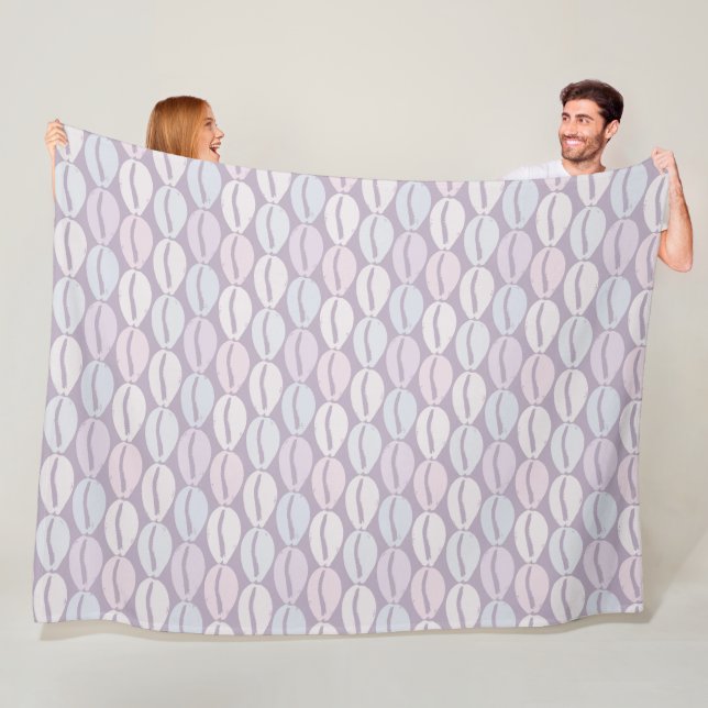 Couverture Polaire Impression Aloha hawaïenne motif coquillage beachy (En situation)