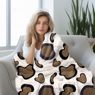 Couverture Polaire Impression Brown de vache