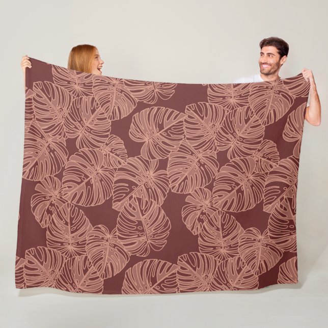 Couverture Polaire Impression de motif hawaïen Aloha (En situation)