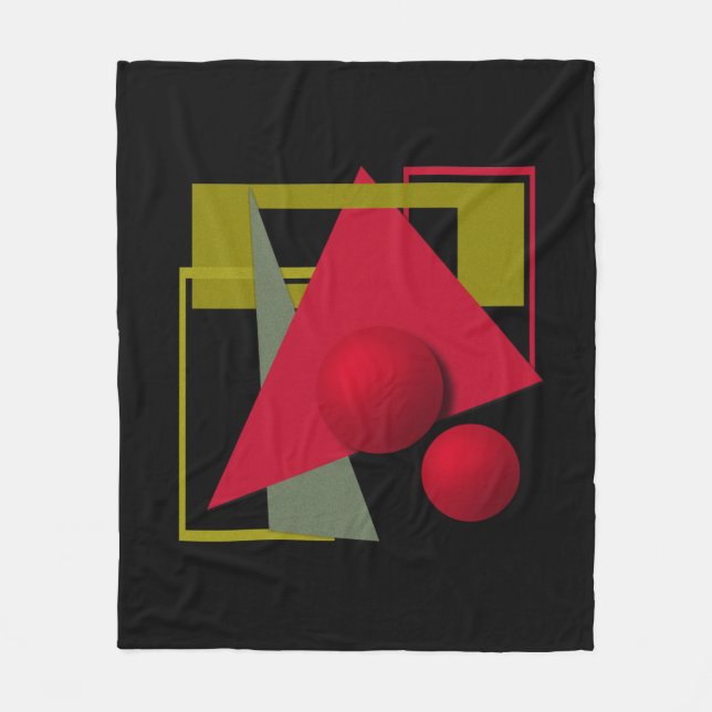 Couverture Polaire Impression géométrique moderne Abstraite (Devant)