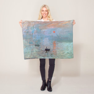 Couverture Polaire Impression, lever de soleil, Claude Monet, 1872