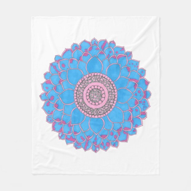 Couverture Polaire Impression Mandala (Devant)