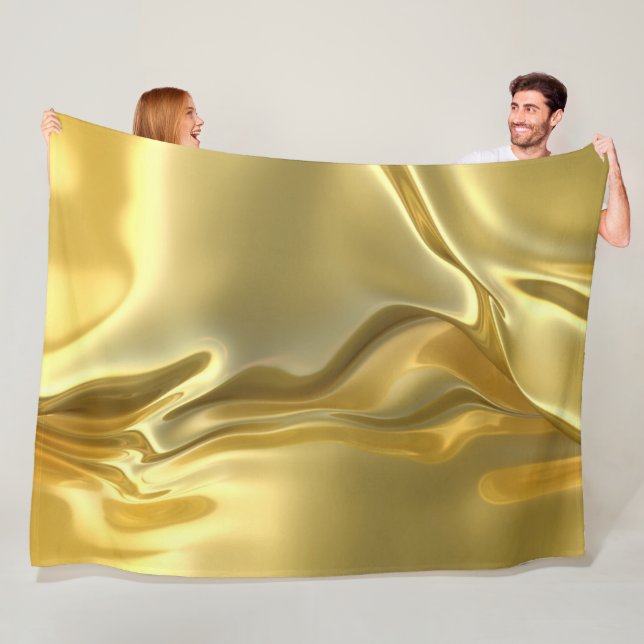 Couverture Polaire Impression numérique d'or liquide (En situation)