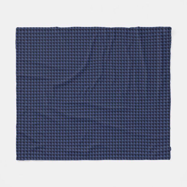 Couverture Polaire Impression Royal Blue Carbon Fibre Style Tressage (Devant (Horizontal))