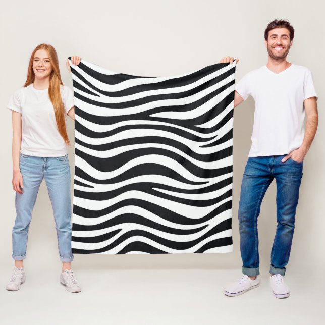 Couverture Polaire Impression Zebra (En situation)