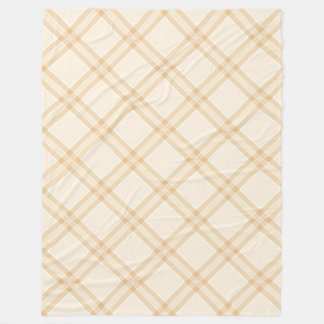 Couverture Polaire Imprimé à carreaux diagonaux beige et blanc cassé