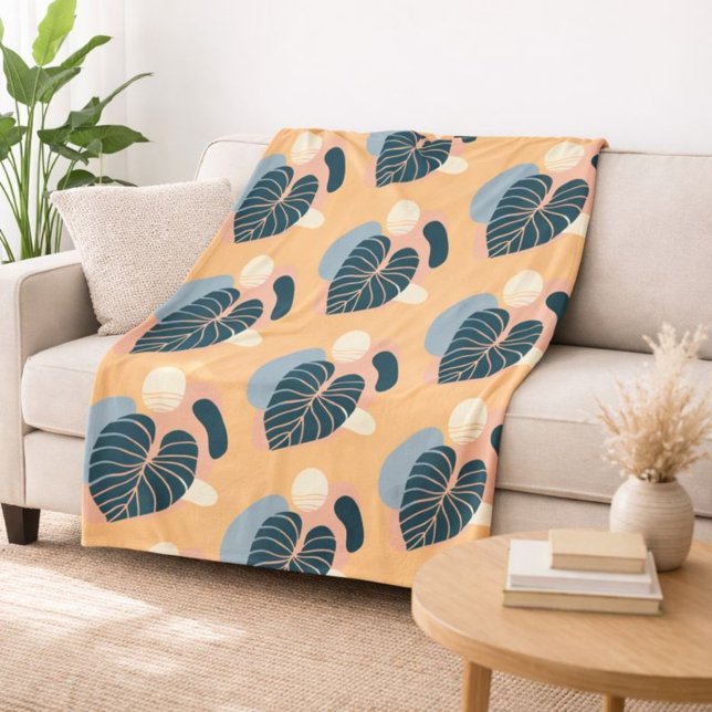 Couverture Polaire Imprimé Tropical Cosy  (Créateur téléchargé)