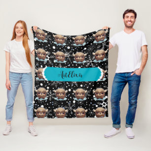 Couverture Polaire Imprimer Yak Kawaii