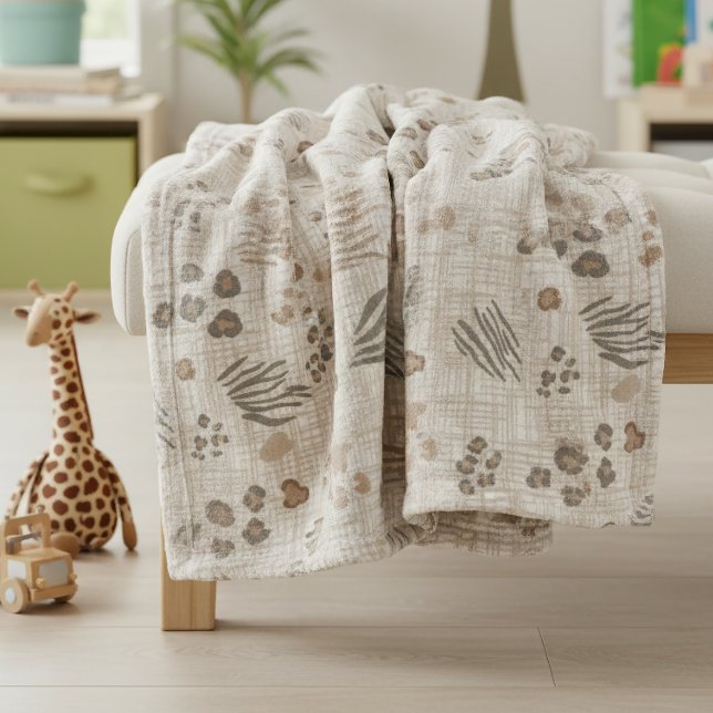 Couverture Polaire Imprimés d'animaux de safari boho tissage ID1274 (Créateur téléchargé)