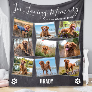 Couverture Polaire In Love Memory Dog Pet Memorial Photo Collage