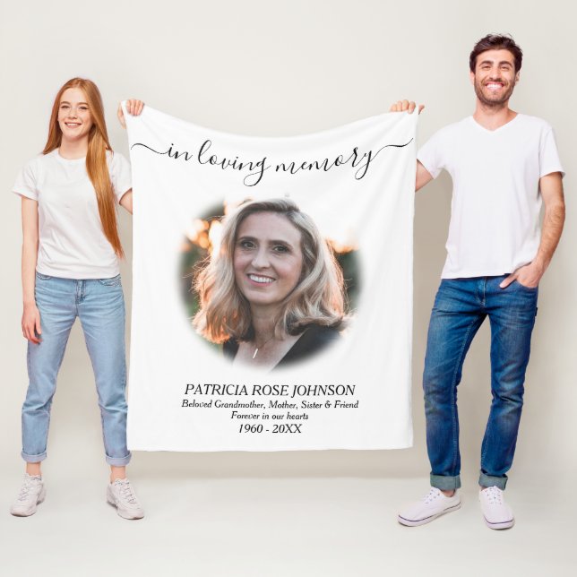 Couverture Polaire In Love Memory Funeral Photo Hommage (En situation)