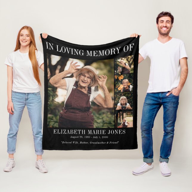Couverture Polaire In Love Memory Keepsaké Hommage Photo Memorial (En situation)
