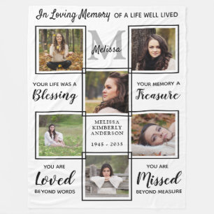 Couverture Polaire In Love Memory Memorial Keepsaké Collage photo