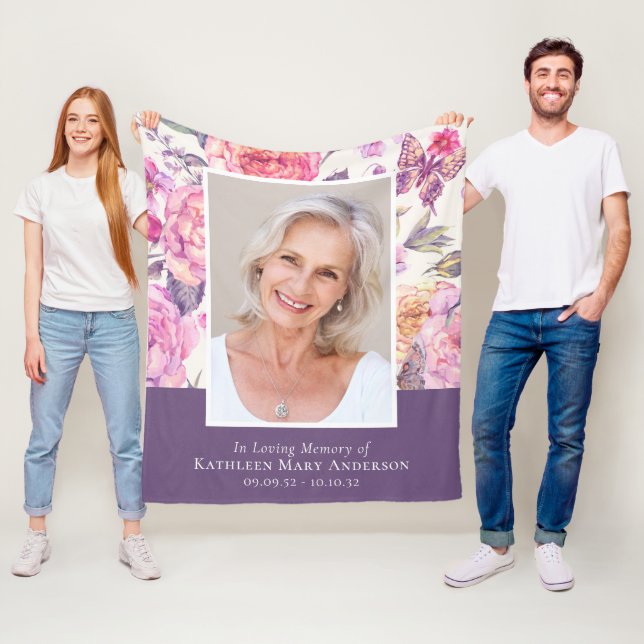 Couverture Polaire In Love Memory Peony Hommage photo (En situation)
