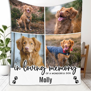 Couverture Polaire In Love Memory Pet Dog Memorial Photo Collage