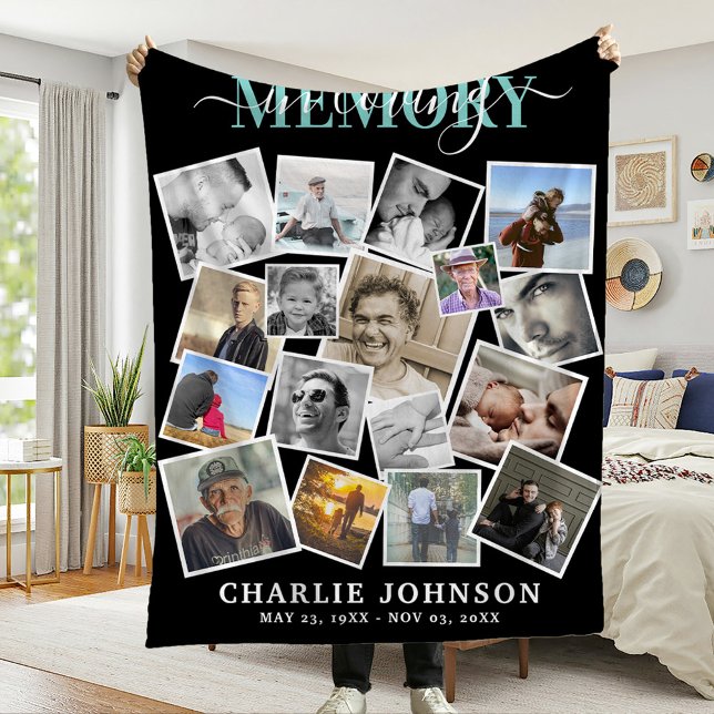 Couverture Polaire In Love Memory Photo Collage Memorial (Créateur téléchargé)