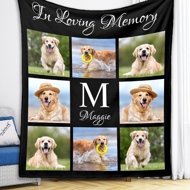 Couverture Polaire In Love Memory Photo Collage Pet Memorial (Créateur téléchargé)
