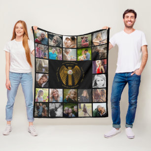 Couverture Polaire In Loving Memory 24 Photo Collage Croix avec ailes