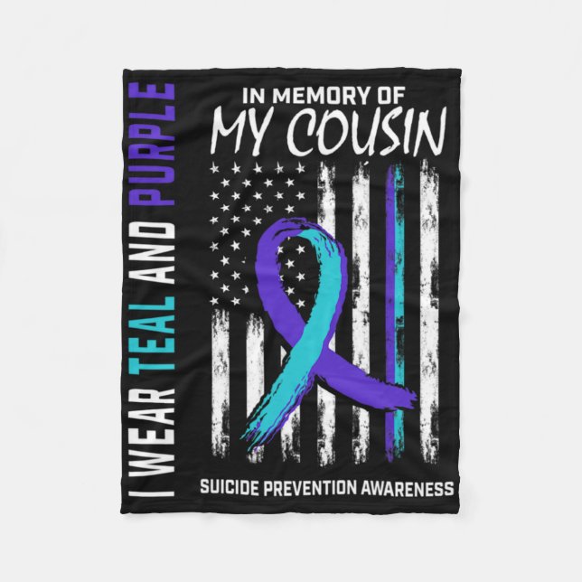 Couverture Polaire In Memory Cousin Suicide Awareness Prevention Amer (Devant)
