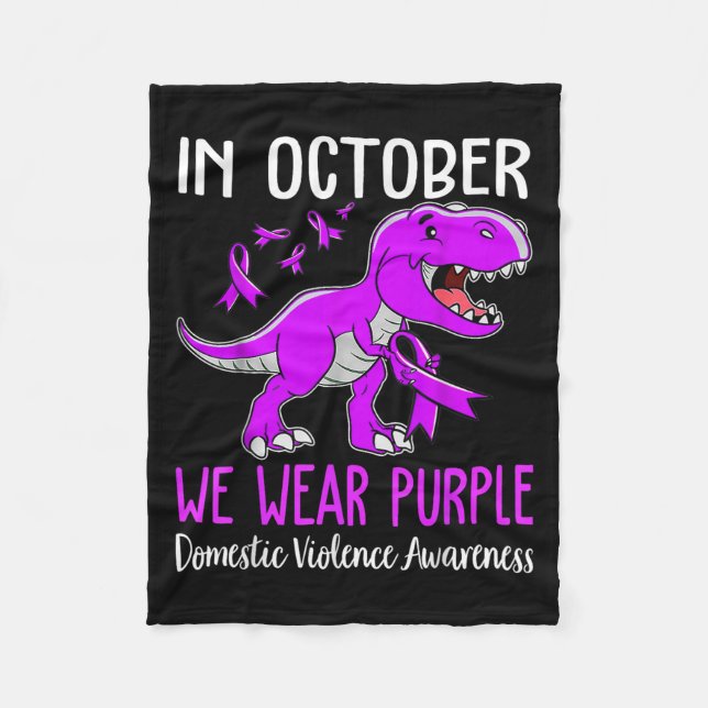 Couverture Polaire In October We Wear Purple Domestic Violence Ghosit (Devant)