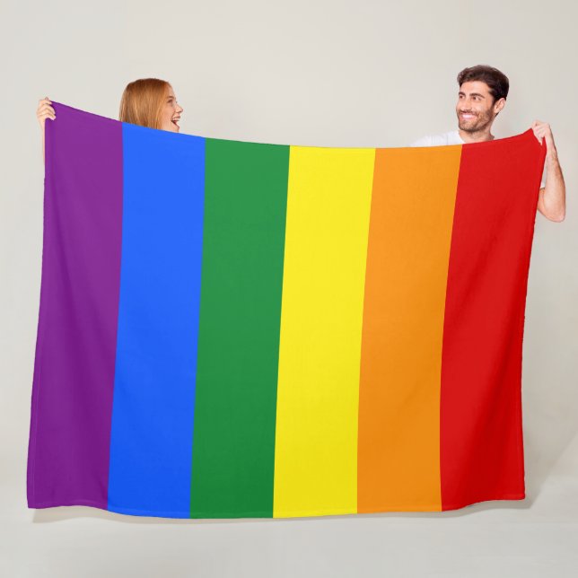 Couverture Polaire Indicateur gay pride (En situation)