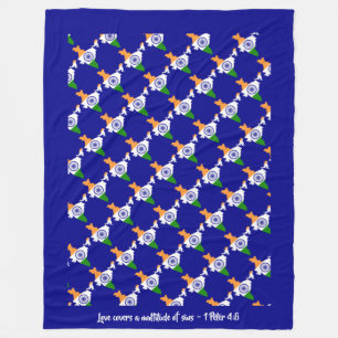 Couverture Polaire INDICE Citation chrétienne personnalisée