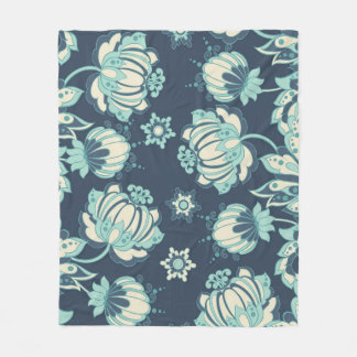 Couverture Polaire Indien Floral Vintage sans fil Motif