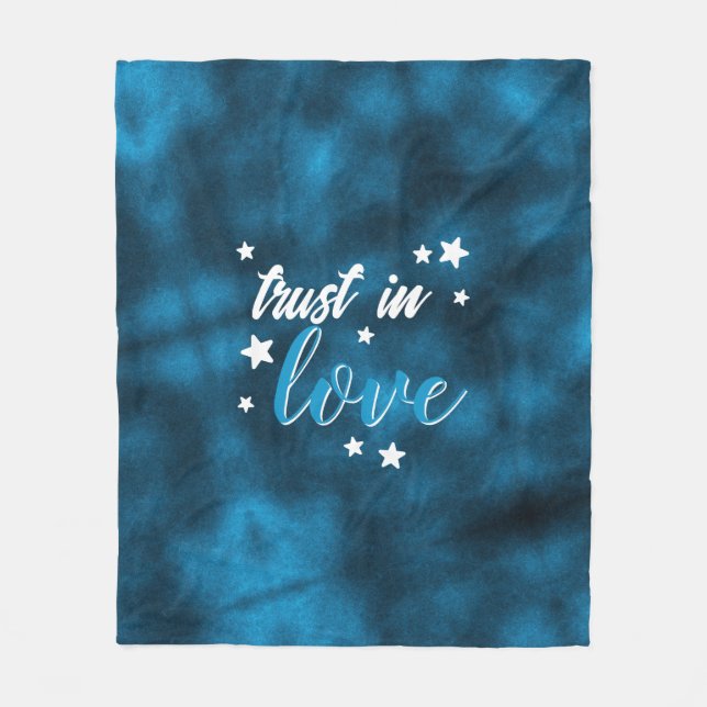Couverture Polaire Indigo "Faire Confiance à l'Amour" (Devant)