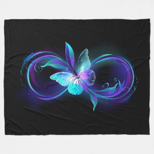 Couverture Polaire Infinité brillante avec papillon magique