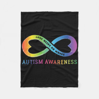 Couverture Polaire Infinity Heart Love Sensibilisation sur l'autisme