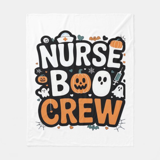 Couverture Polaire Infirmière Boo Crew Halloween Halloween Healthcare (Devant)